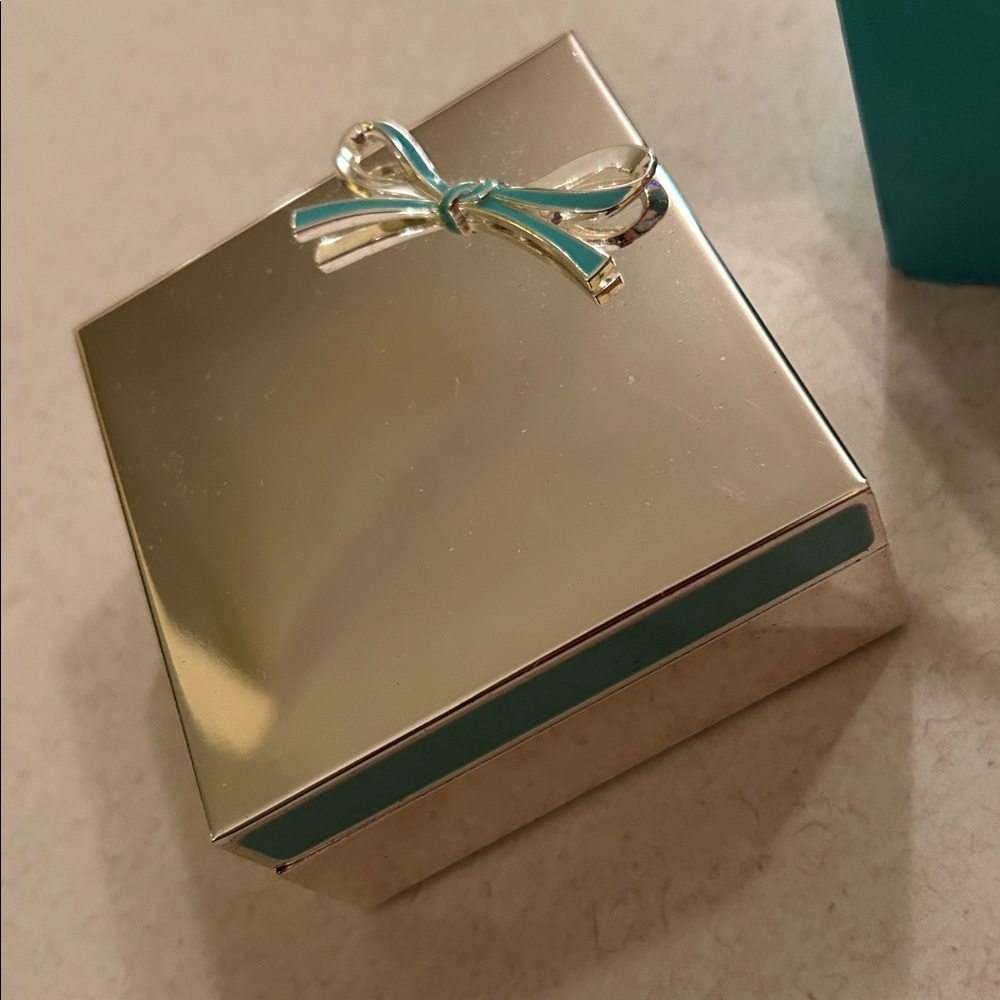 Lenox x Kate Spade New York Trinket Box Vienna Lane Silver Plate Keepsake Box - Picture 4 of 17
